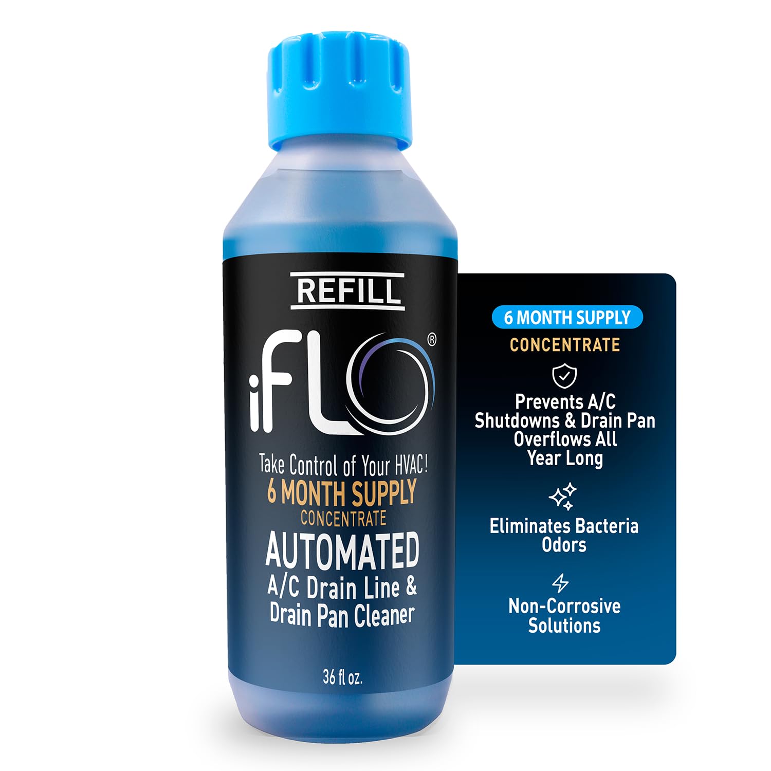 iFLO Smart A/C Drain Line Cartridge - Enzymatic Formula

