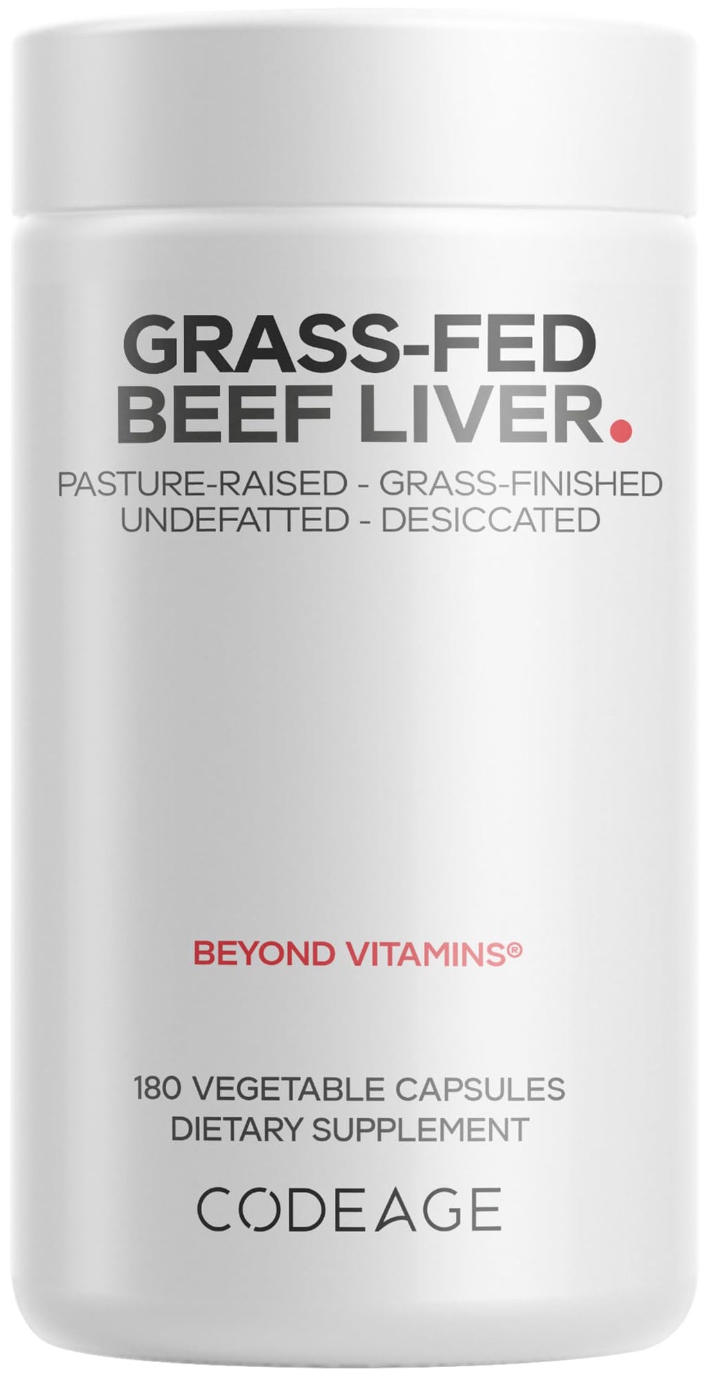 Codeage Grass-Fed Beef Liver Supplement - 180 Capsules

