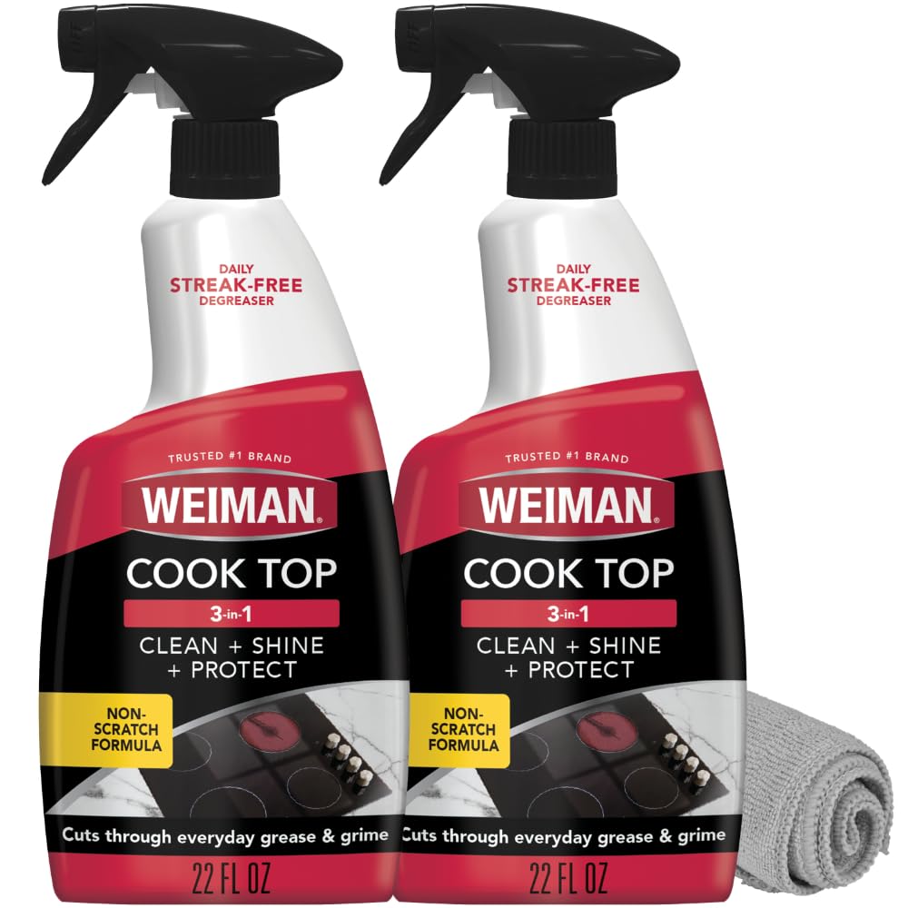 Weiman Cooktop Cleaning Spray with Microfiber Cloth


