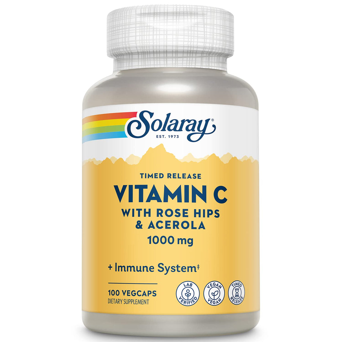 Solaray Vitamin C 1000mg Time Release with Rose Hips and Acerola