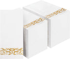 BESTVIP Disposable 3-Ply Napkins with Decorative Border