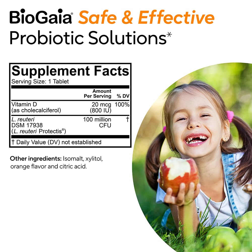 BioGaia Immune Active Kids Probiotic + Vitamin D

