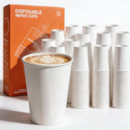 MOUMOULIFE Disposable Paper Cups – Leak-Proof & Recyclable