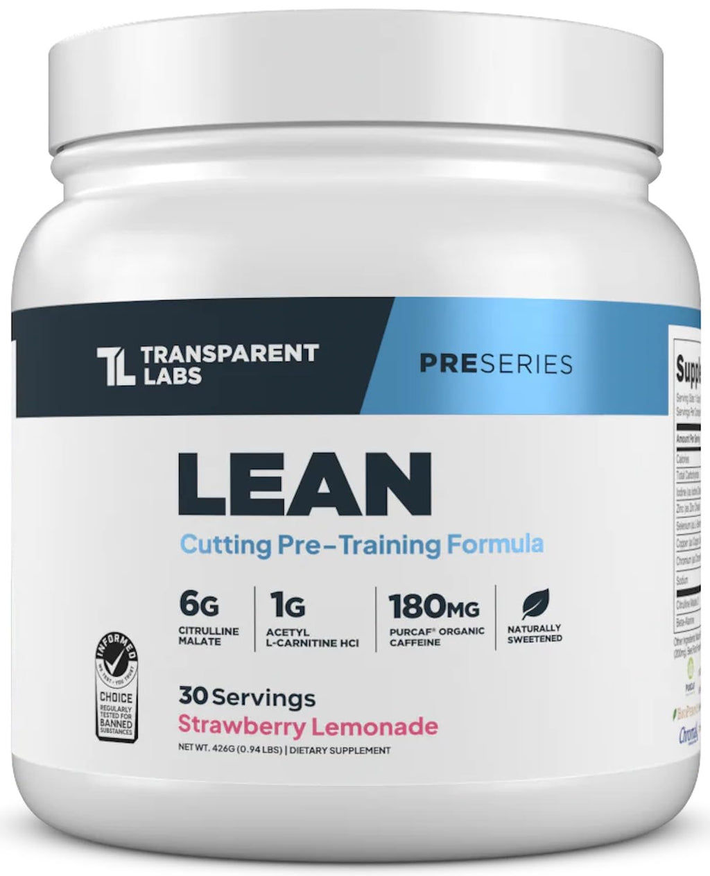 Transparent Labs Lean Pre-Workout - Body Recomposition

