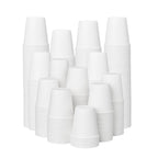 White Disposable Paper Cups for Hot Beverages with Rolled Rim