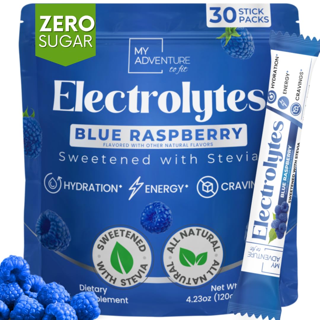 Blue Raspberry Electrolyte Powder Zero Sugar - Caffeine Free & Vegan