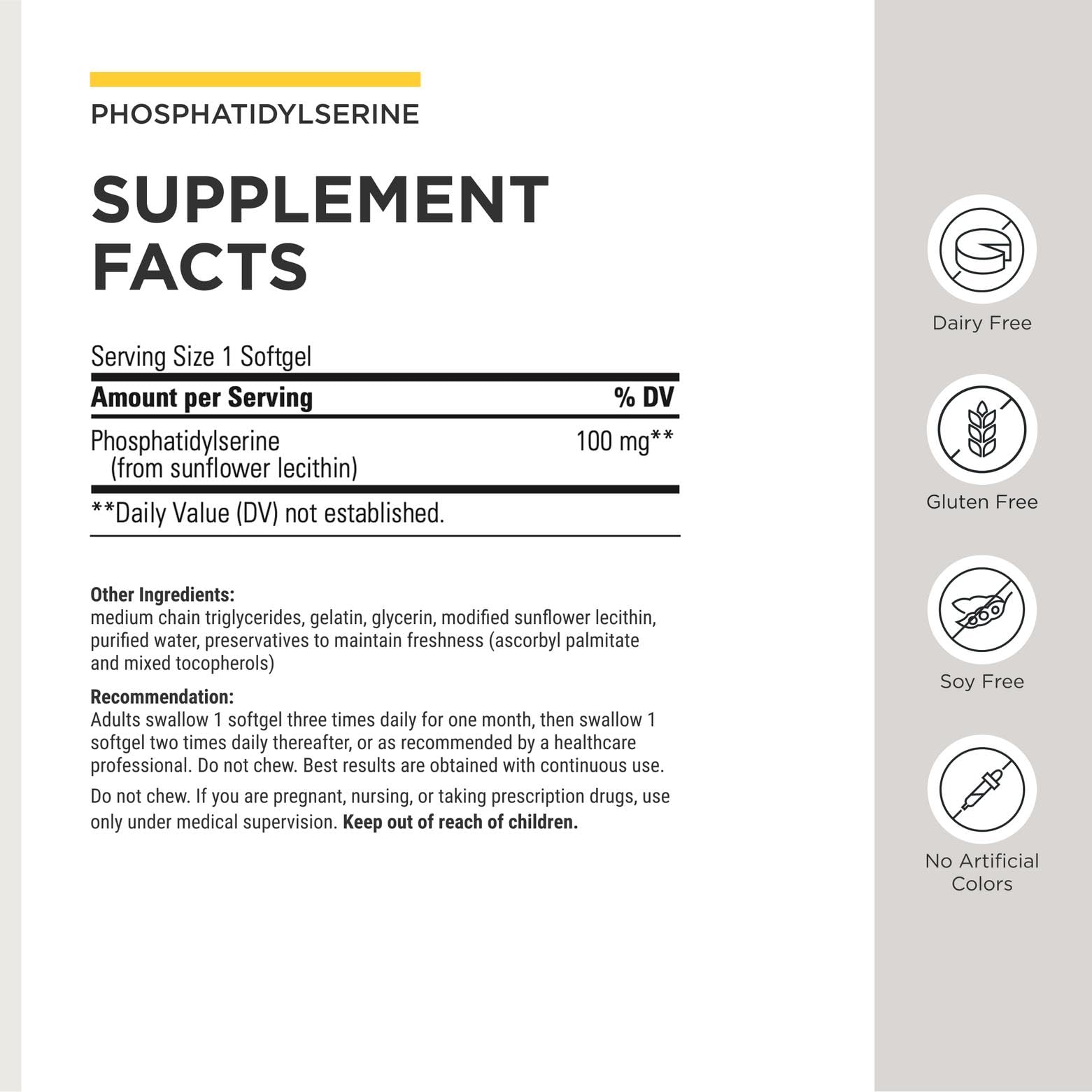 Integrative Therapeutics Phosphatidylserine - Brain & Cognitive Support

