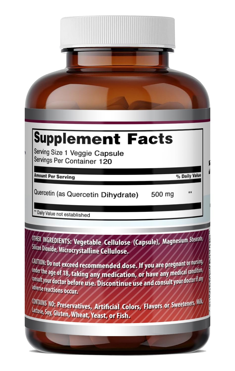 Quercetin 500 mg Veggie Capsule | Amazing Formulas

