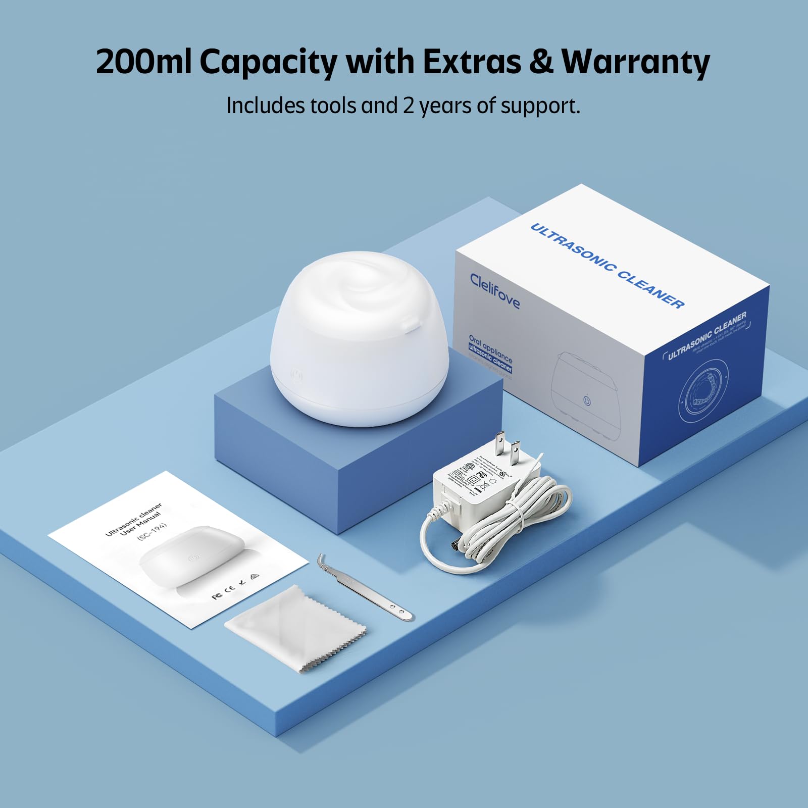 Ultrasonic Retainer Cleaner Pod for Aligners & Trays

