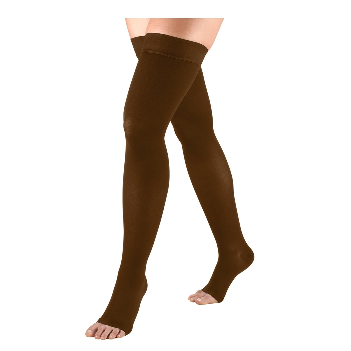 Truform 20-30 mmHg Unisex Thigh-High Compression Stockings Dot-Top