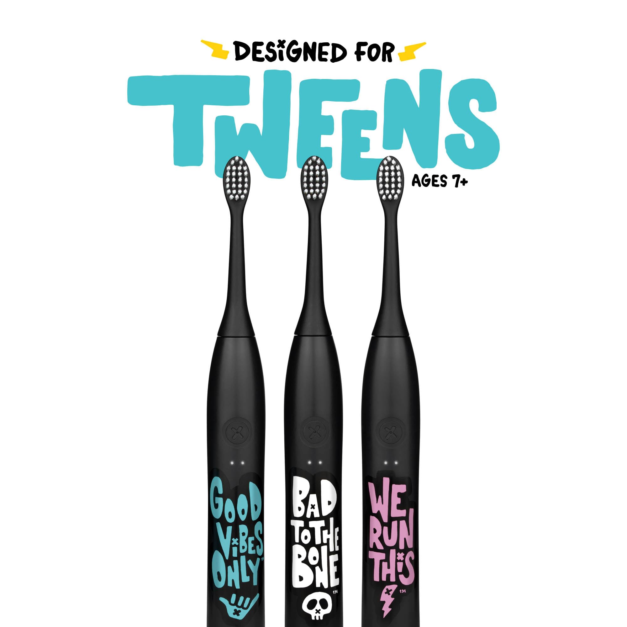 Sonic X Kids Electric Toothbrush - Rechargeable, 2-Speed & Timer

