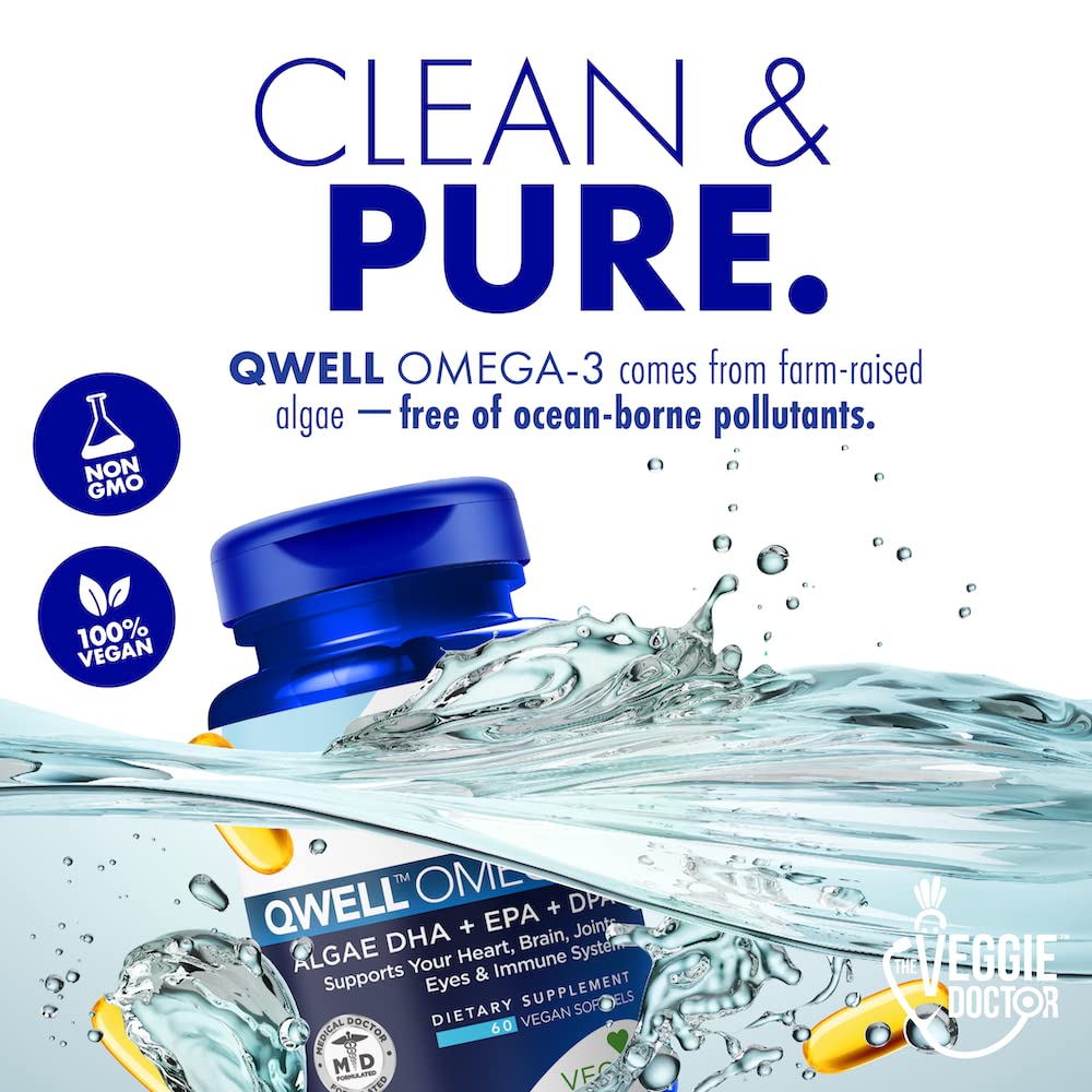 QWELL Vegan Omega-3 Algae Oil DHA EPA DPA

