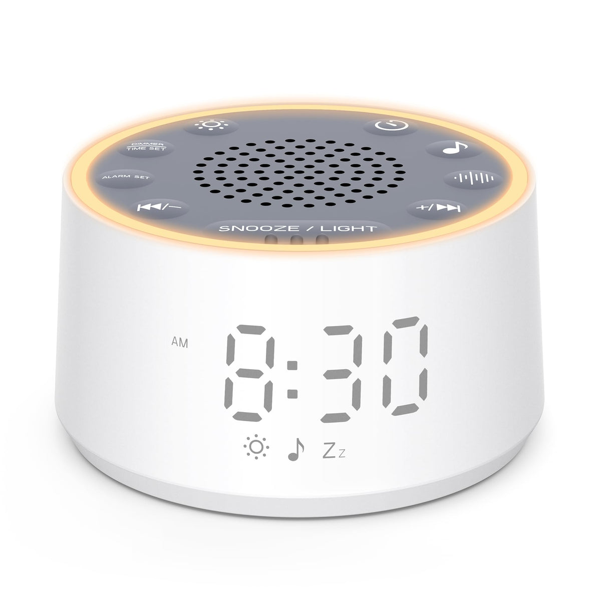 Dreamegg D1 Nova Sound Machine Alarm Clock with 25 Sounds and 7 Gentle Alarms