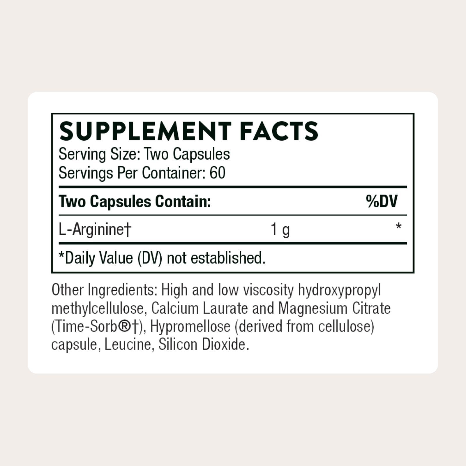 Thorne L-Arginine Sustained-Release Supplement

