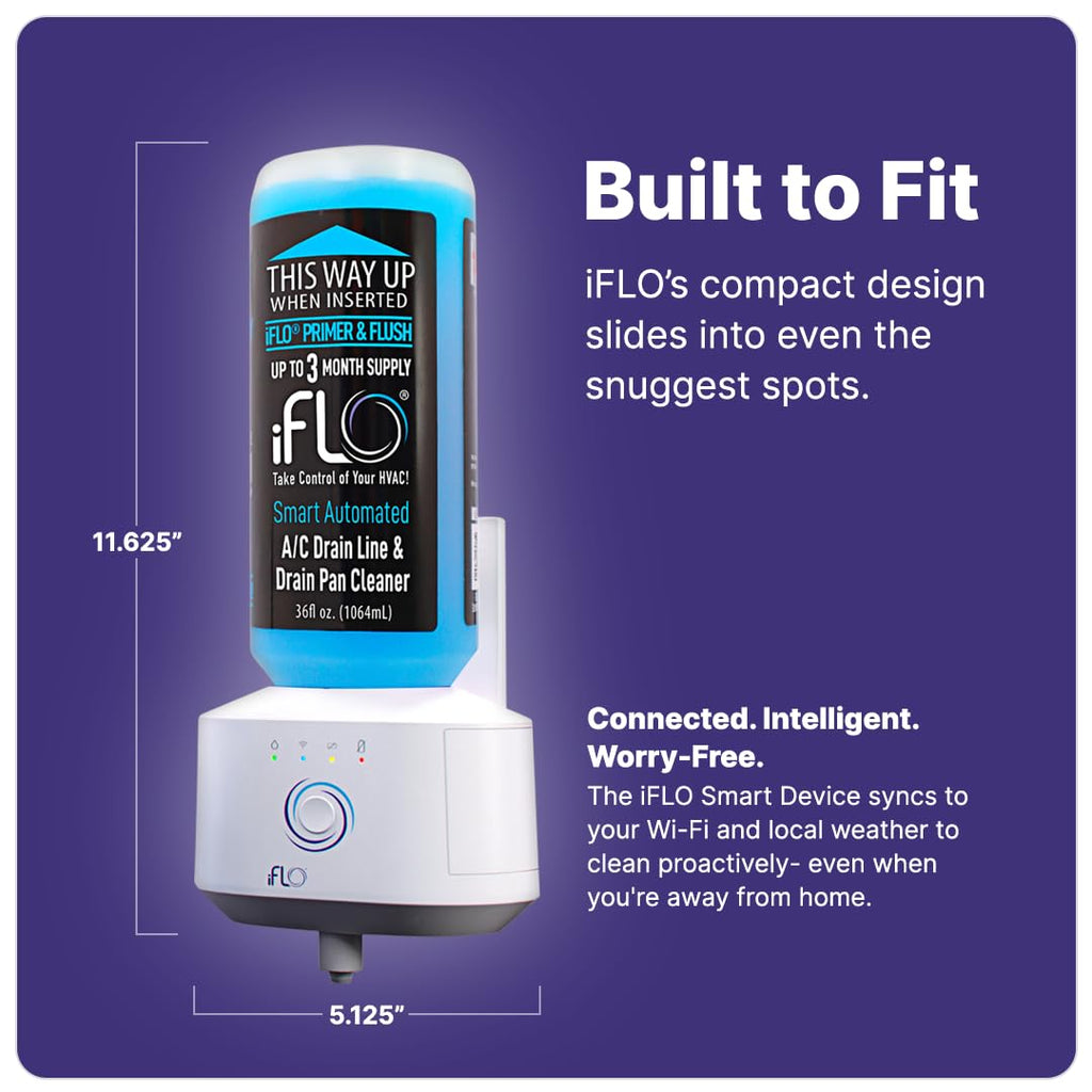 iFLO Smart A/C Drain Line Cleaner Cartridge - System Kit

