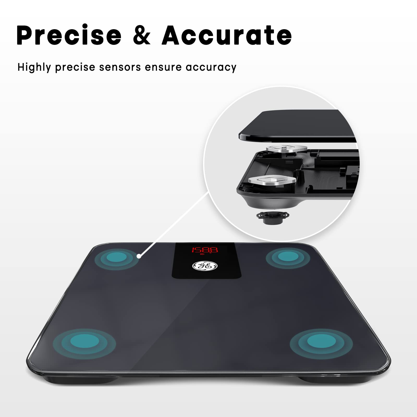 GE Digital Bluetooth Bathroom Scale for Weight & BMI – 400 lb

