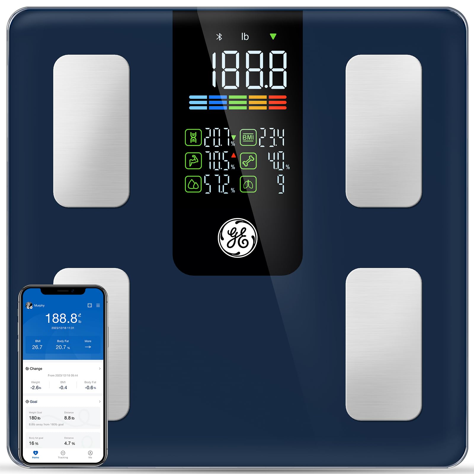 GE Smart Scale with Body Composition Bluetooth App

