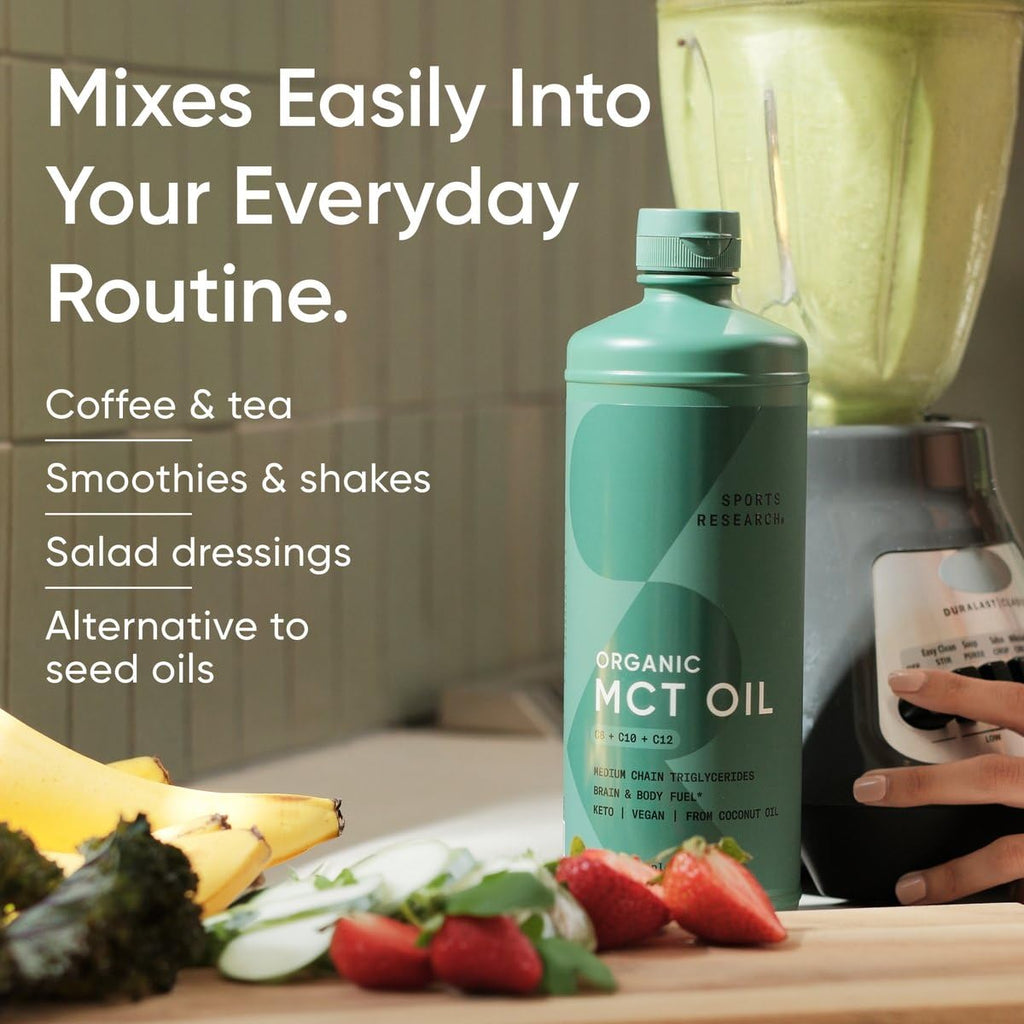 Sports Research Organic MCT Oil - Flavorless from Coconut

