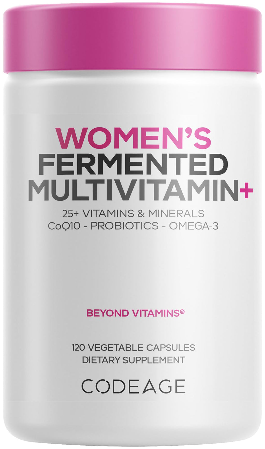 Codeage Women’s Daily Multivitamin | Fermented Whole Foods Probiotics

