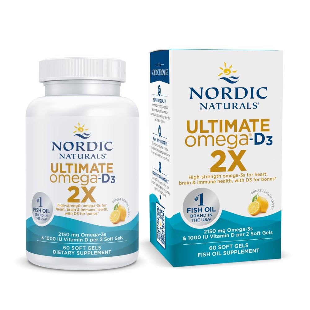 Nordic Naturals Ultimate Omega 2X with Vitamin D3 Omega-3

