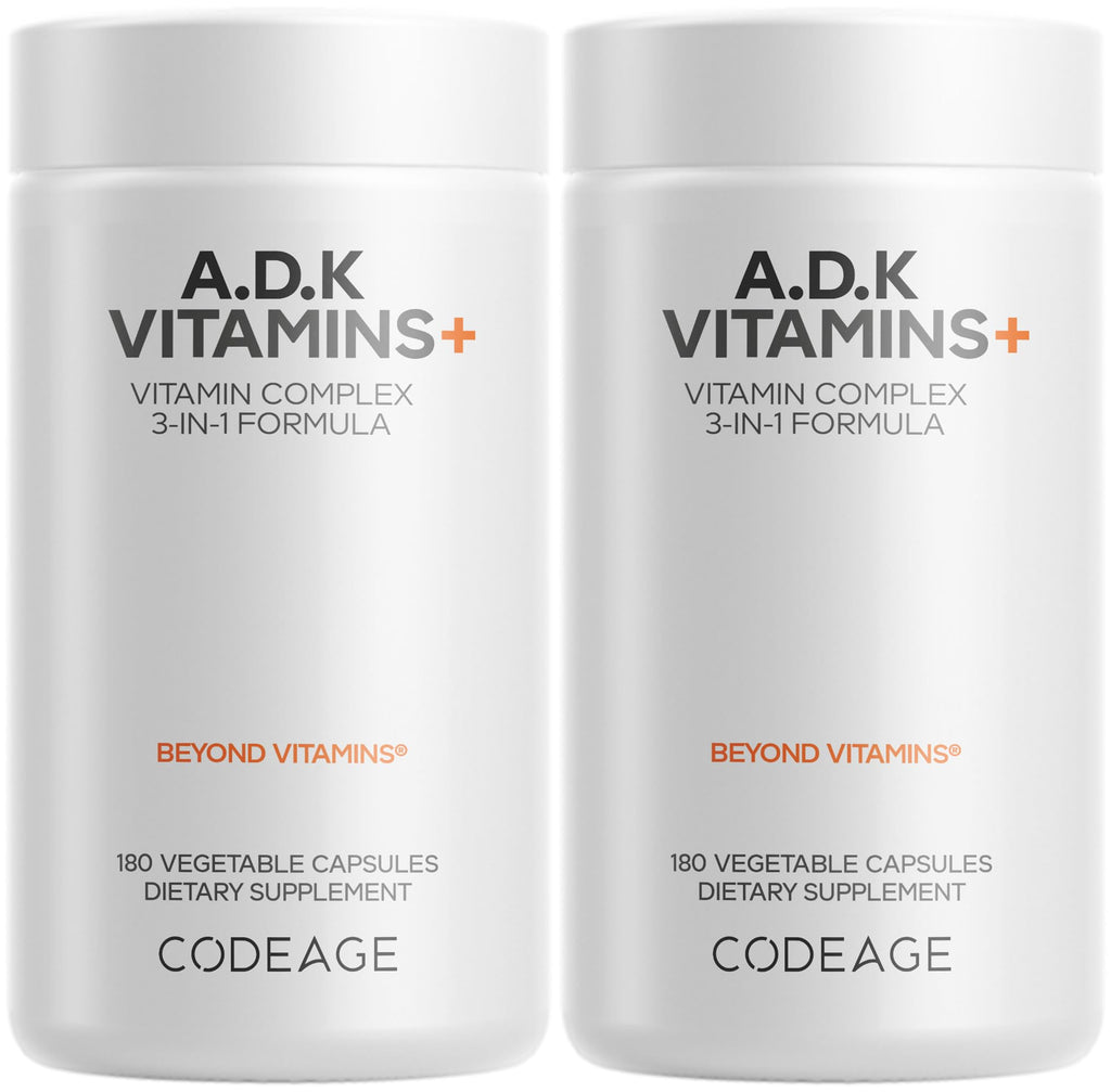 Codeage ADK Vitamins+ A D3 K1 K2 Fat-Soluble Multivitamin