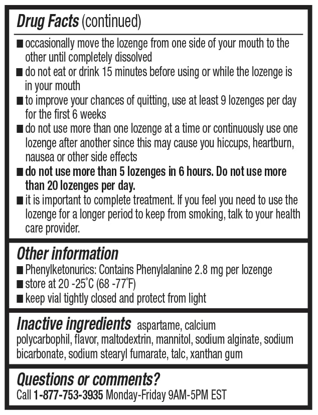 Wellness Basics Nicotine Lozenges Stop Smoking Aid

