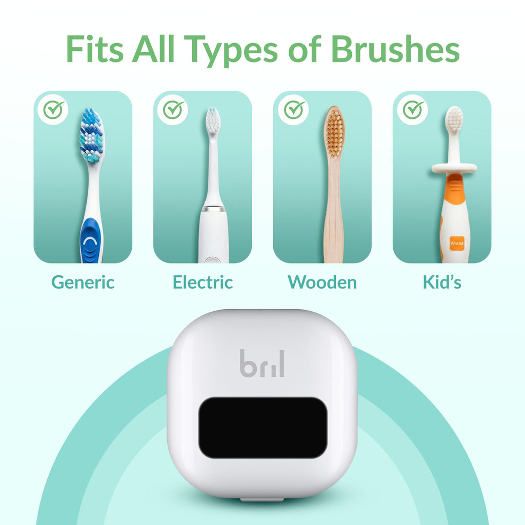 Bril UV-C Toothbrush Sanitizer and Holder | Wall Mounted

