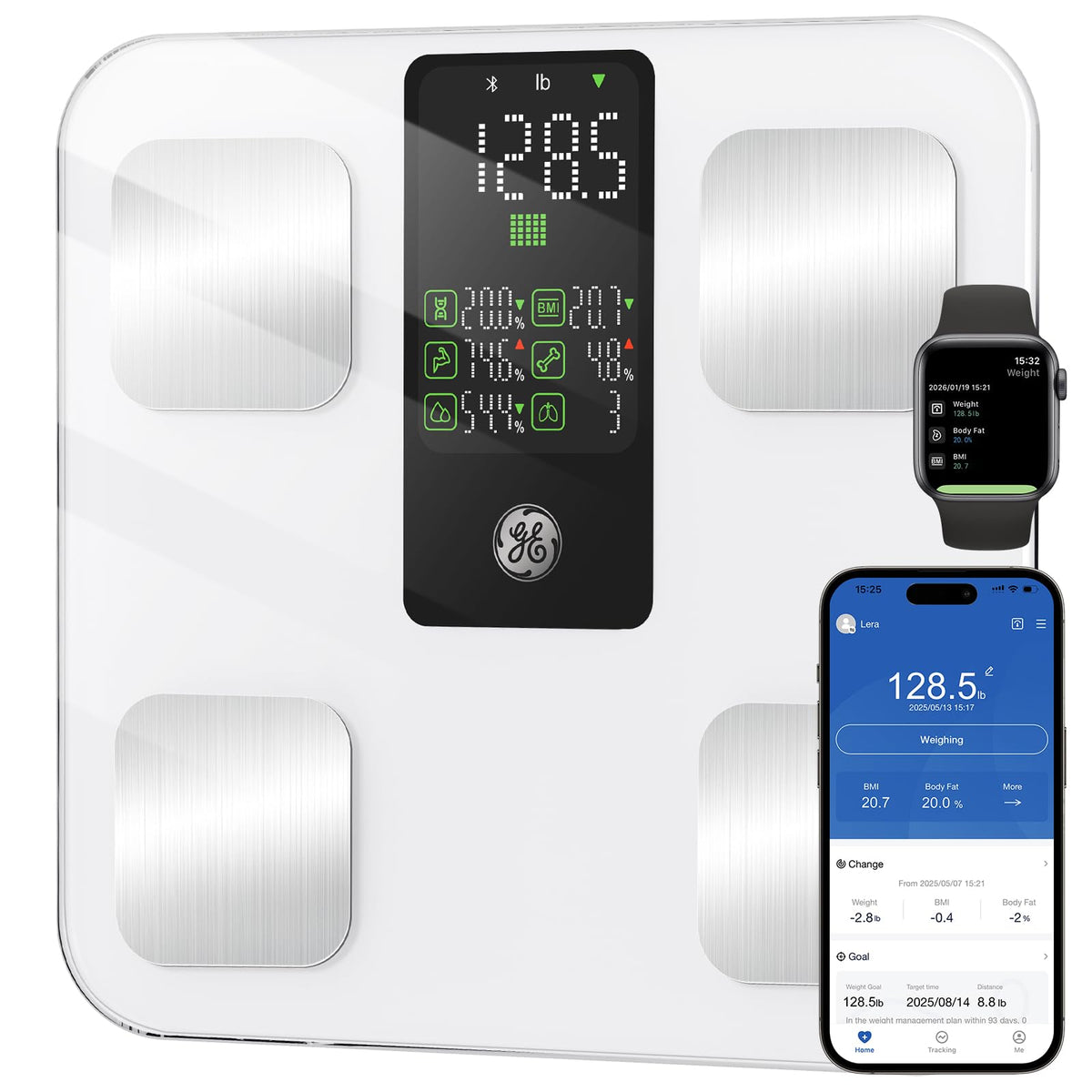 GE Smart Scale with 8-Electrode Full Body Composition & App Sync