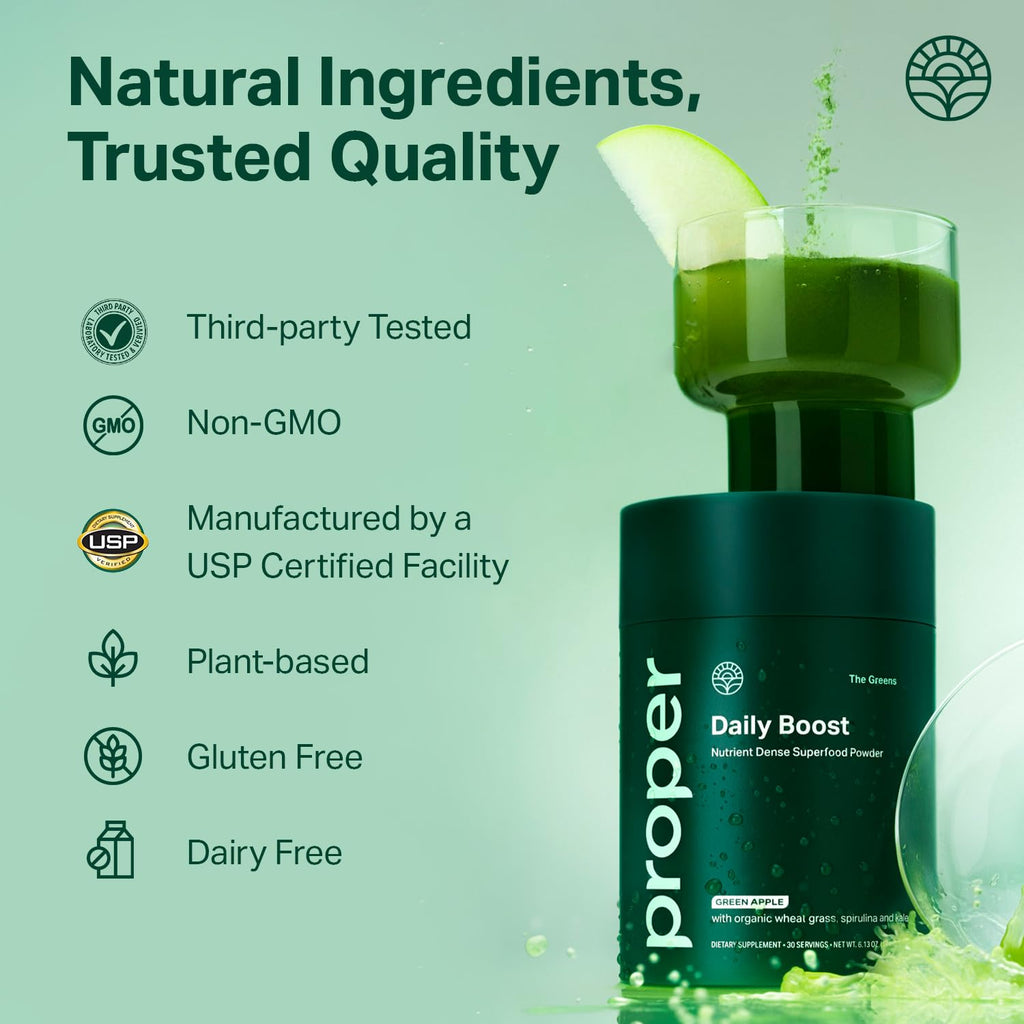 Proper The Greens Powder Apple Flavor Daily Boost

