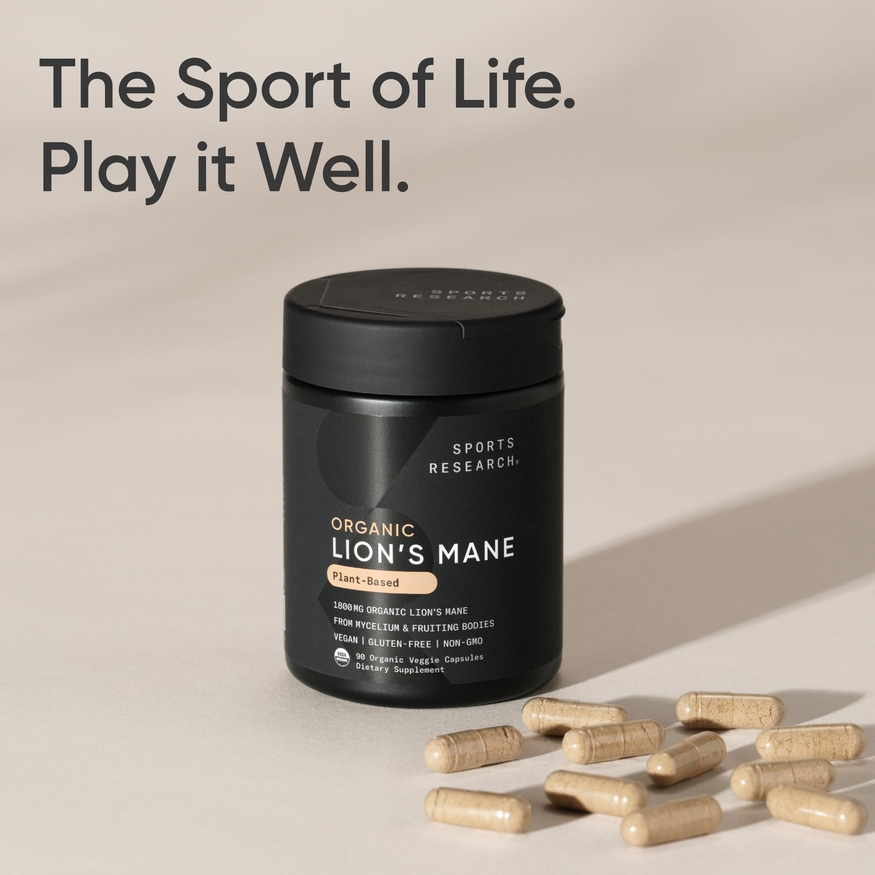 Sports Research Organic Lion's Mane 1800mg

