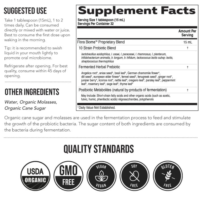 Flora Biome Probiotic Prebiotic Postbiotic Organic Wellness

