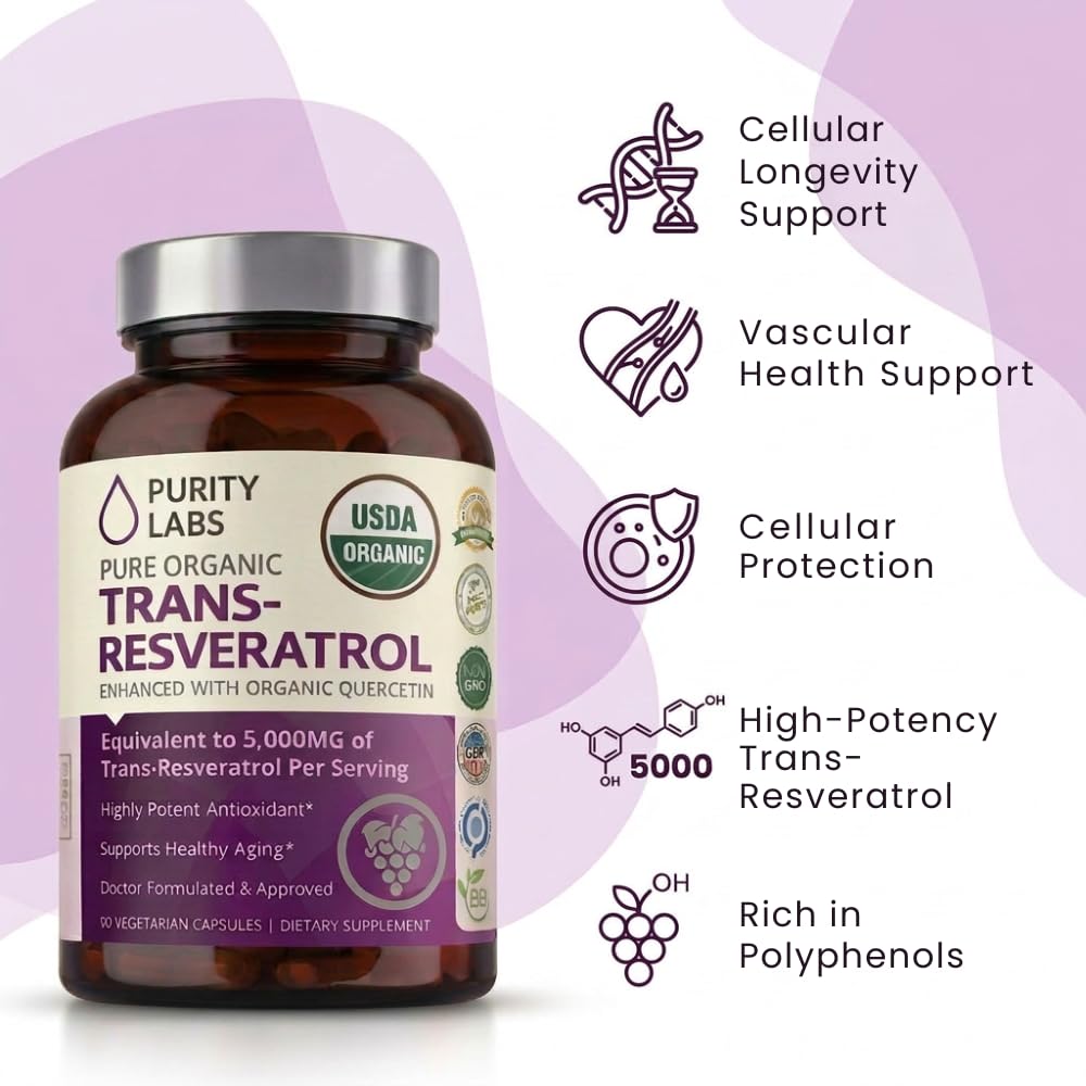 Purity Labs Trans-Resveratrol Supplement - Wellness Support

