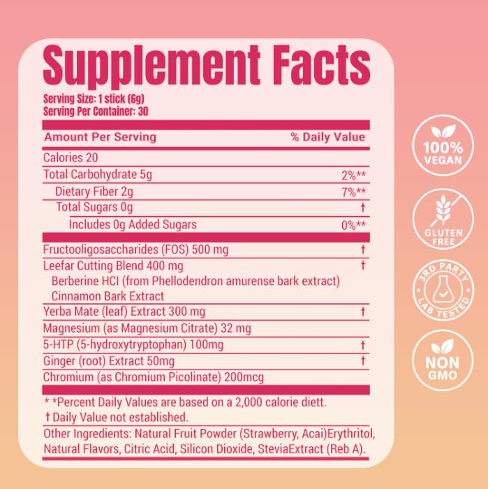 LeeFar Cutting Drink Mix with Berberine & Yerba Mate Satiety

