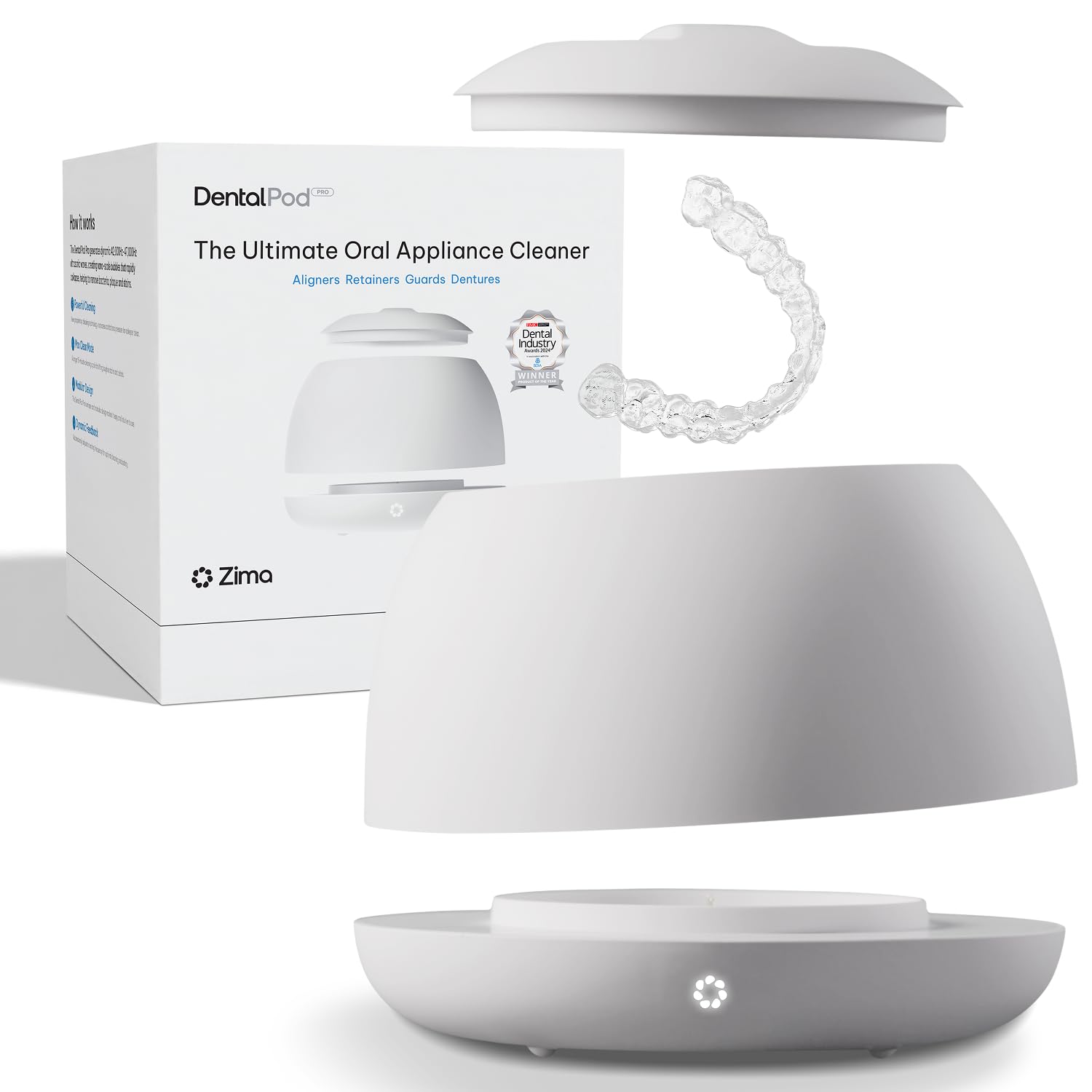 Ultrasonic Retainer Cleaner Zima Dental Pod PRO