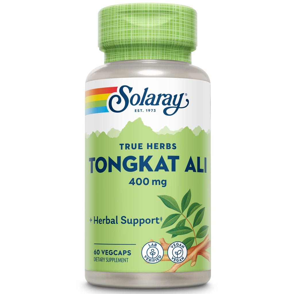 Solaray Tongkat Ali 400 mg for Men - Herbal Supplement, Vegan, Non-GMO, Lab Verified