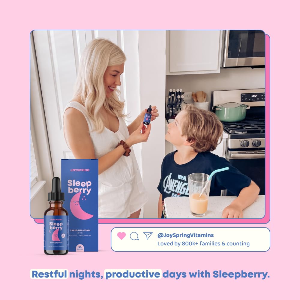 JoySpring Sleepberry Kids Melatonin Liquid with L-Theanine

