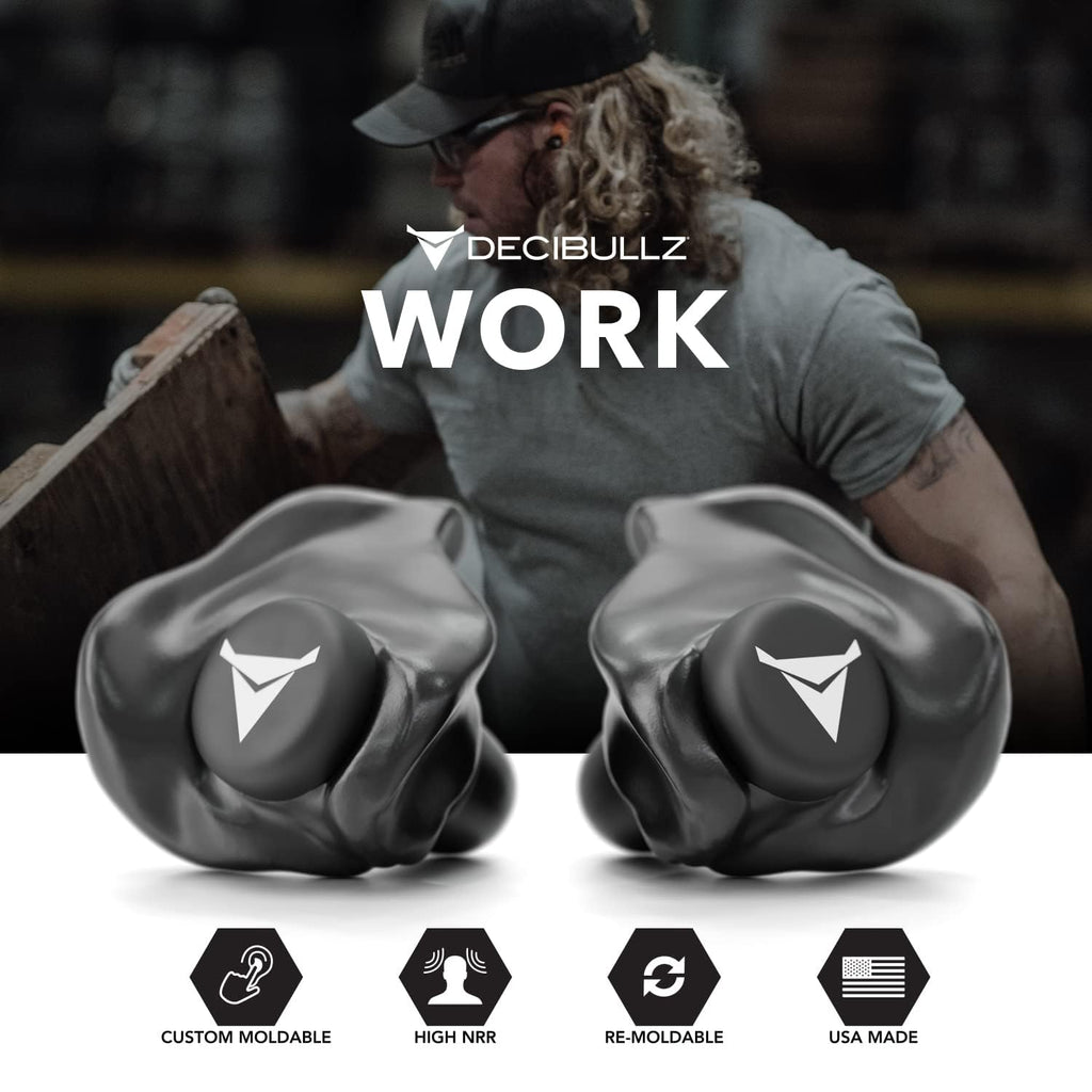 Decibullz Custom Molded Earplugs 31dB NRR Hearing Protection

