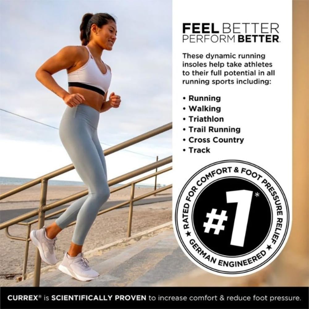 CURREX RunPro Insoles for Running Shoes - Cushioned Support

