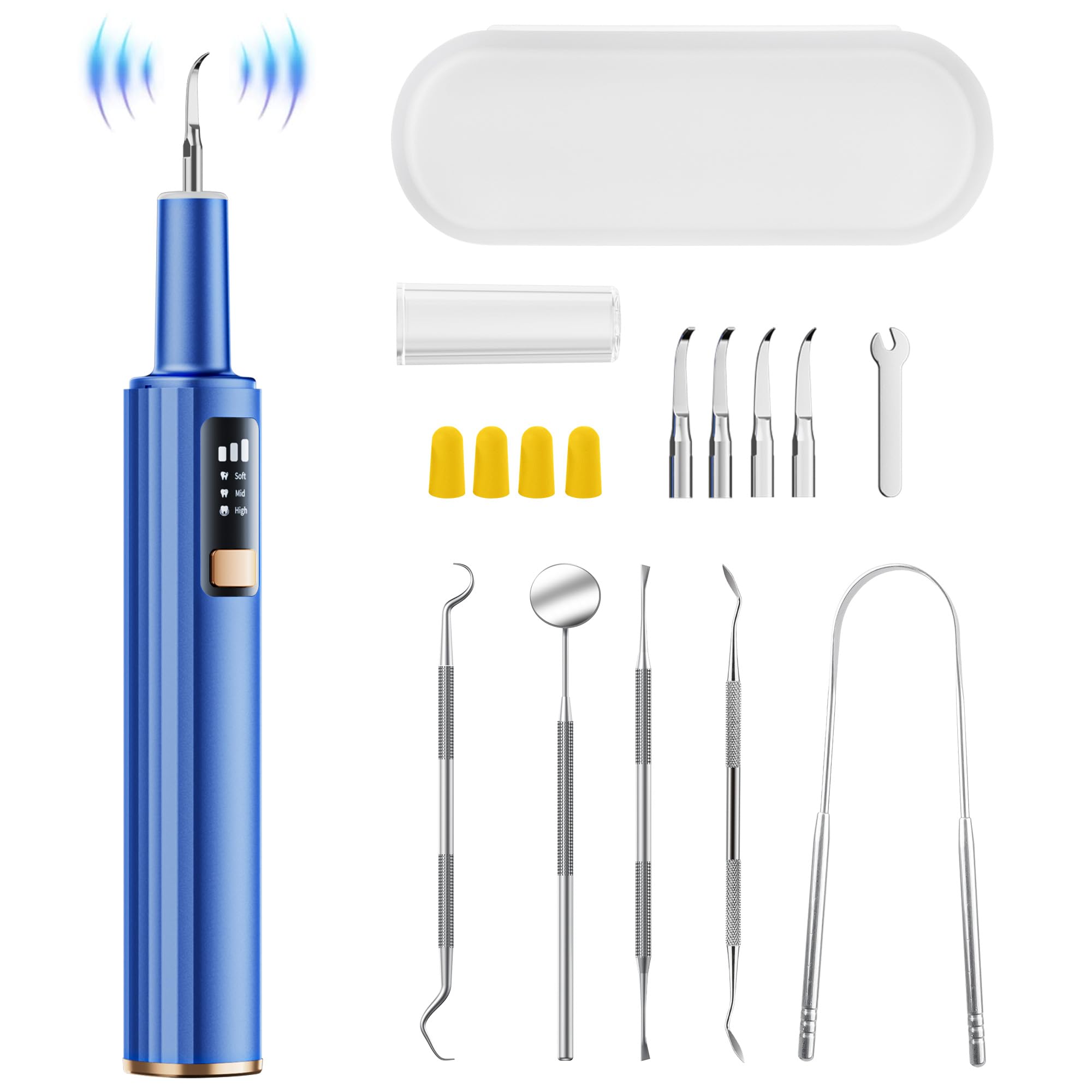 Ultrasonic Plaque Remover for Teeth with Gum Protection

