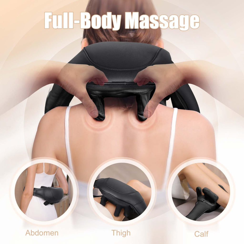 MASGRE Shiatsu Back & Neck Massager with Heat Cordless


