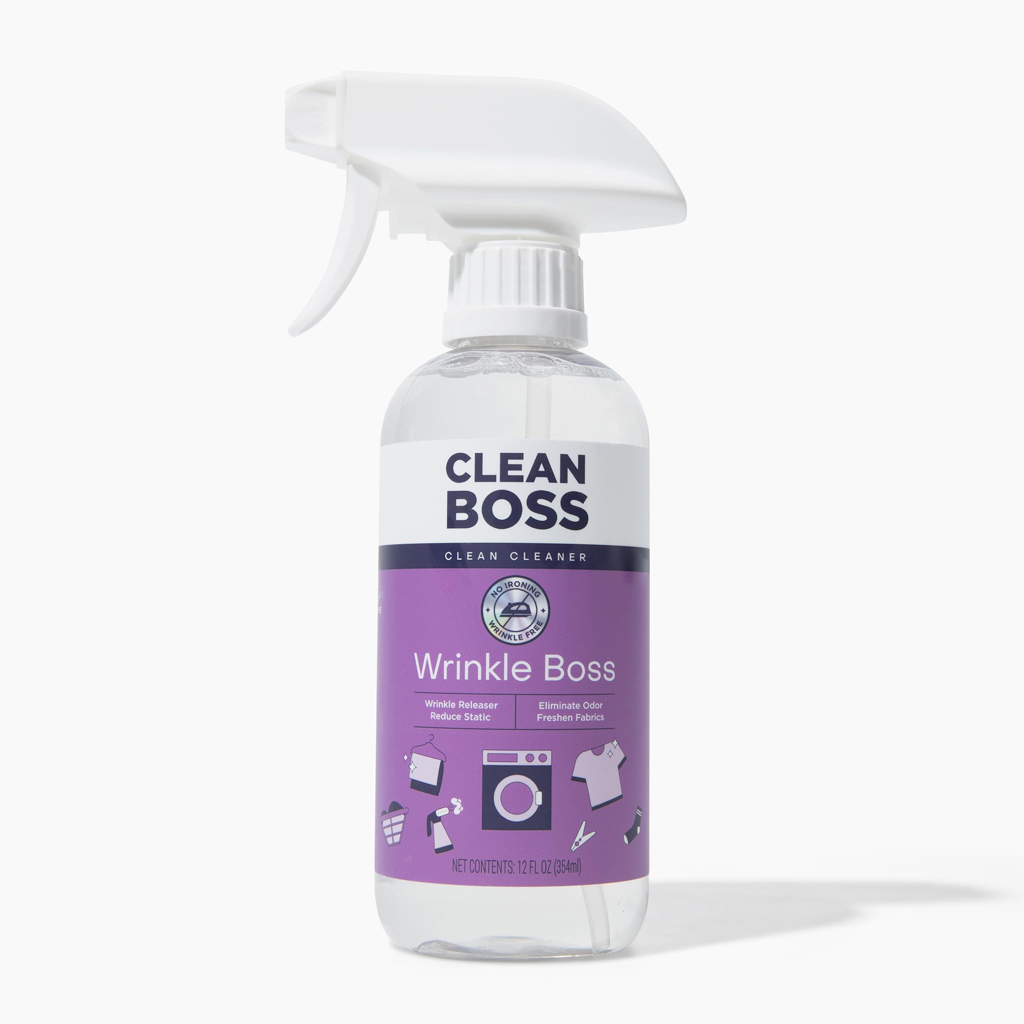 CleanBoss Wrinkle Boss Spray for Clothing | Quick Release

