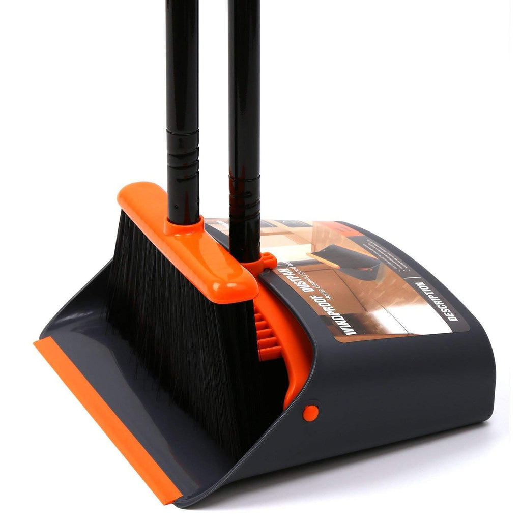 TreeLen Broom and Dustpan Set – Stand-Up Cleaning Tool

