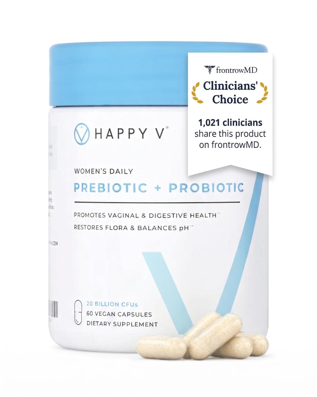 Happy V Women's Probiotic for Vaginal Health

