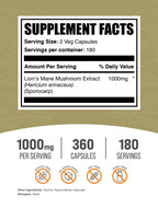 BulkSupplements Lion's Mane Mushroom Extract Supplement

