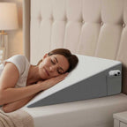 Bed Wedge Pillow with Memory Foam Top for Reading and Sleep

