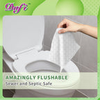 DAFI Flushable Wipes for Adults - Unscented Plant-Based

