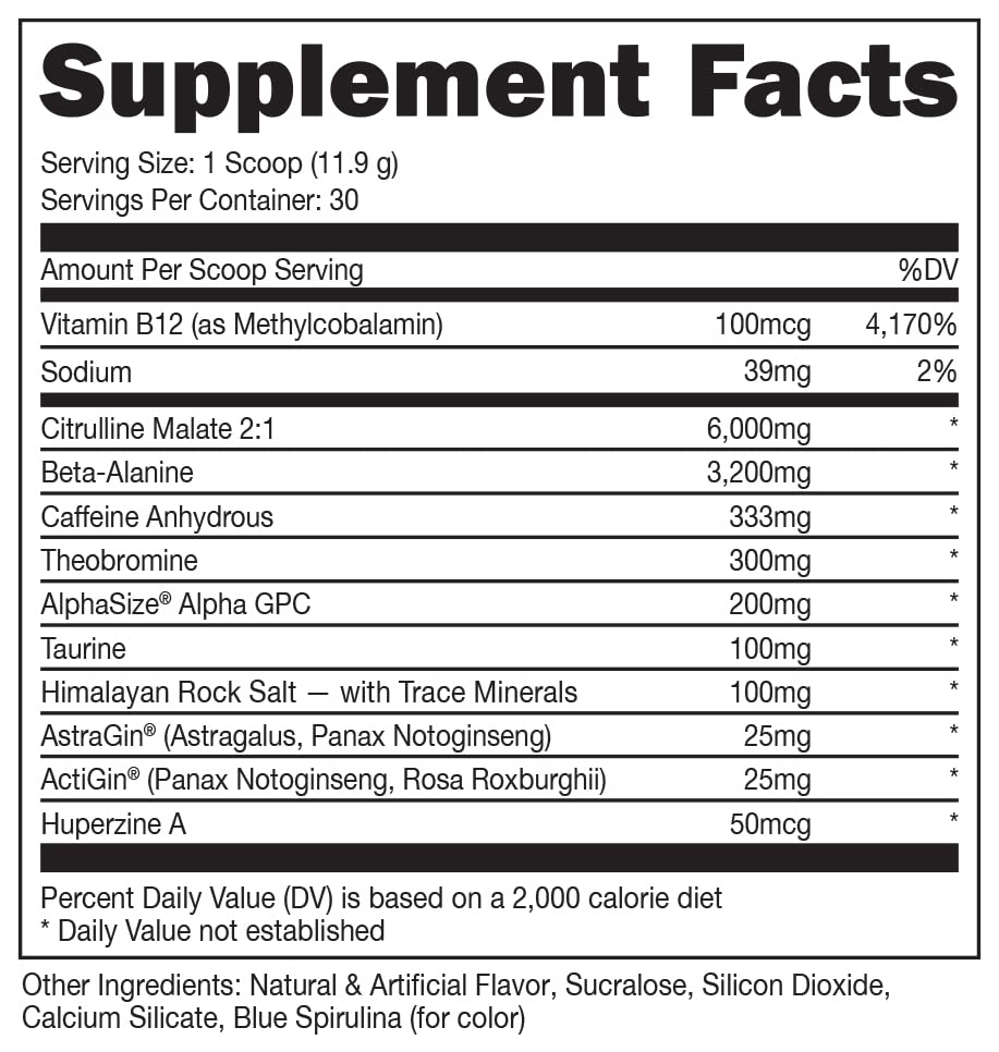 Bucked Up Woke High Stim Pre Workout | Focus & Pump


