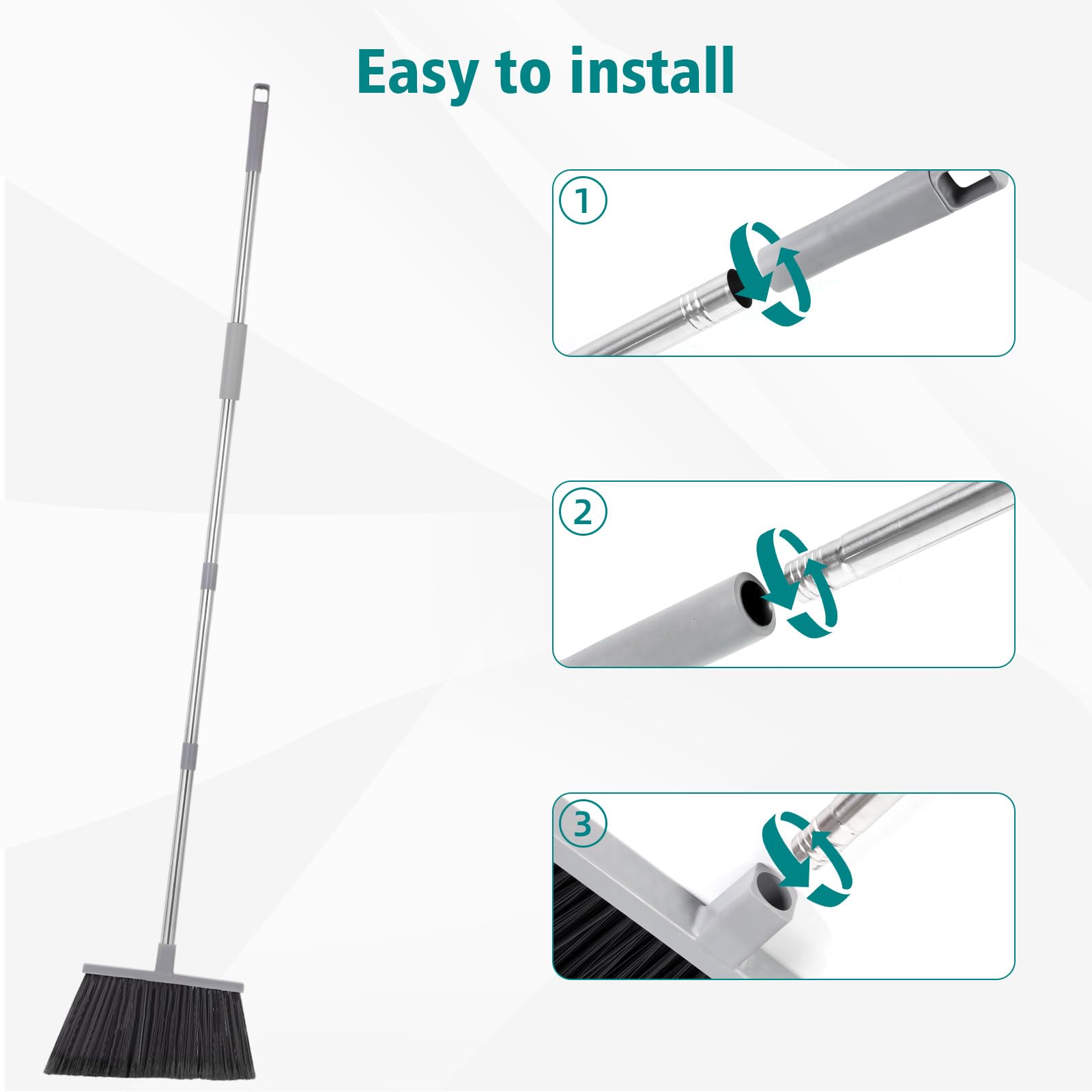 PBHEPJ Broom - Heavy-Duty Indoor/Outdoor Angled Broom

