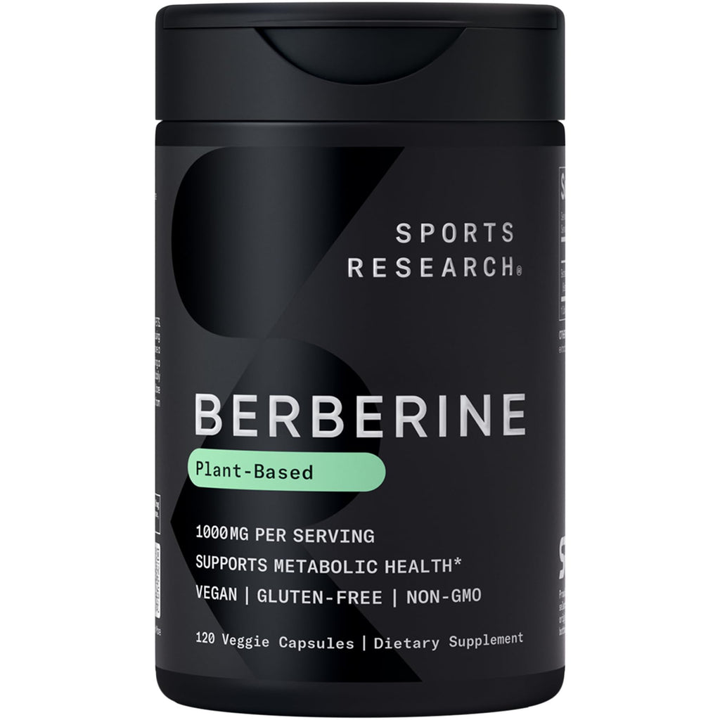 Sports Research Berberine 1000 mg Veggie Capsule - Vegan


