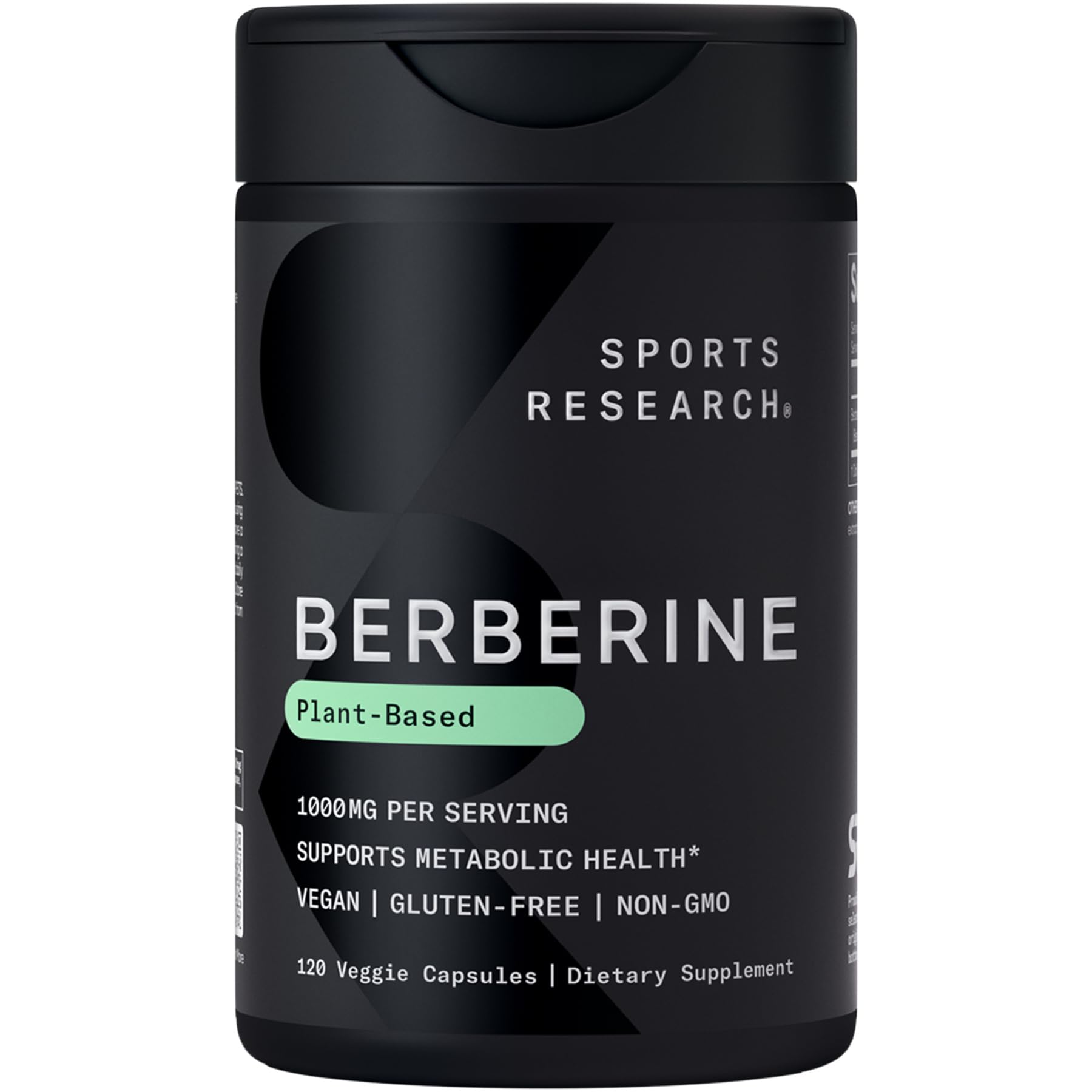 Sports Research Berberine 1000 mg Veggie Capsule - Vegan

